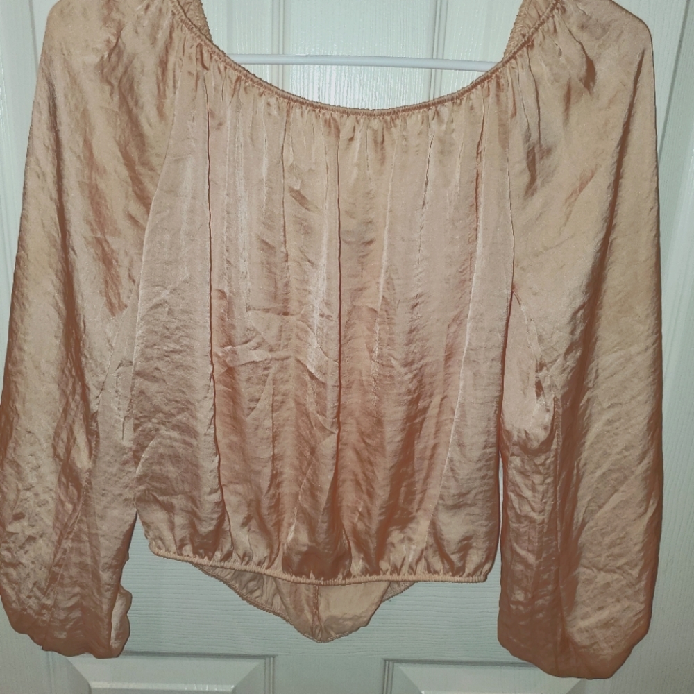 Off the shoulder silky crop top